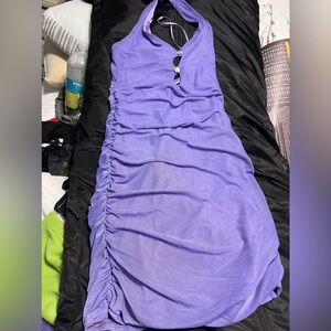 Super sexy Blanc purple ruched dress. New no tags size med